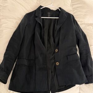 Black Blazer with Button Details